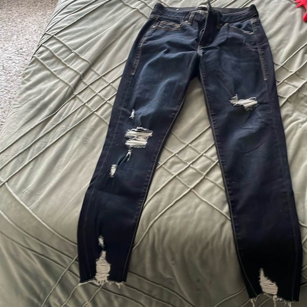 Distressed jeans